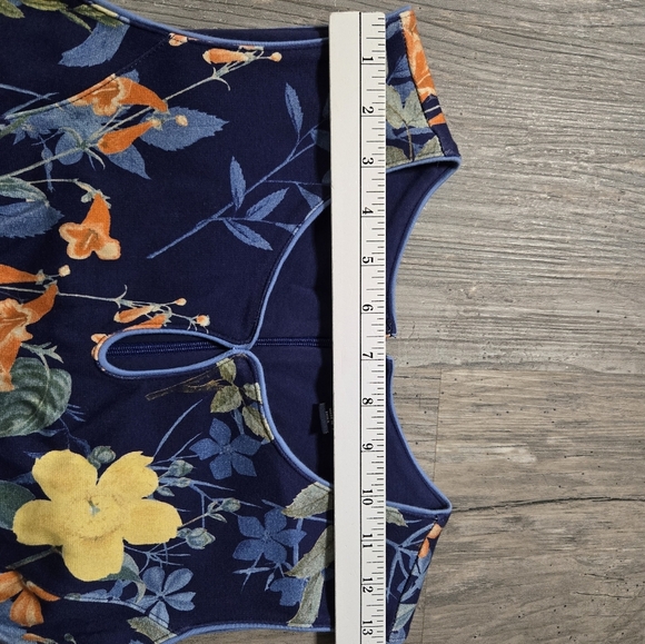 Lands' End womens sz 10 blue Botanical shift dress - Picture 6 of 11